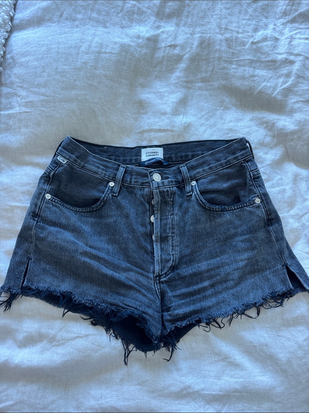 Citizens of humanity black denim shorts - medium